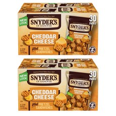 SNYDER'S 椒鹽捲餅夾心餅乾 起司風味 30包, 2盒, 850.5g