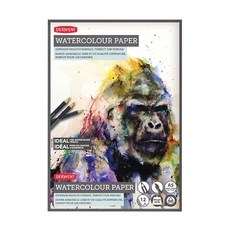 DERWENT 德爾文 WATERCOLOR 水彩本12入 A4｜優質水彩紙，平滑好上色，適合各種水彩技巧, 詳見包裝