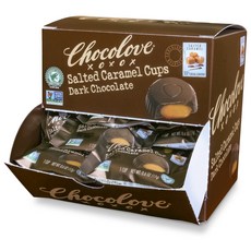 chocolove 咸焦糖杯黑巧克力單支50包, 1盒, 850g
