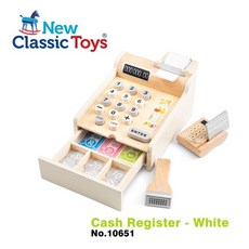 New Classic Toys 木製收銀機-珍珠白 10651 家家酒 認知學習, 詳見包裝