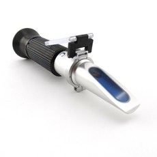 手持式糖分測試糖度計0-32%：食品、飲品糖度測量好幫手，精準快速，輕巧便攜, 銀色, 1個