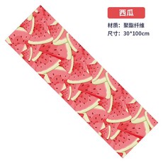 Wonderful 涼感毛巾 西瓜圖案 30x100公分 瞬間冰涼吸濕排汗運動巾, 1個, 西瓜