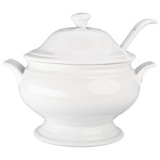 Bia Soup 都靈湯碗 帶長柄勺 3.5 夸脫, 1個, 白色