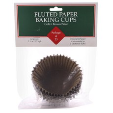 Kitchen Supply 大號凹槽紙烤杯, 25件, 單色