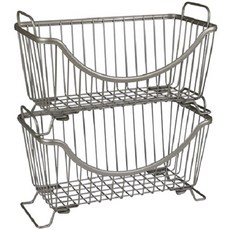 SPECTRUM Diversified Designs 堆疊收納籃, 灰色