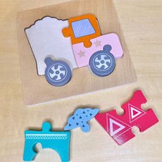交通木質拼圖 兒童益智玩具 早教認知拼圖 木制玩具