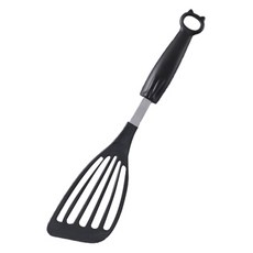 KAI 貝印 Nyammy 立體貓咪造型斜口鏟, 1個, 黑色+銀色