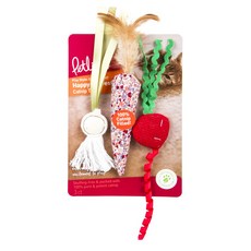 Petlinks 花園快樂收穫貓薄荷貓咪玩偶 3件組, 1個, 混色