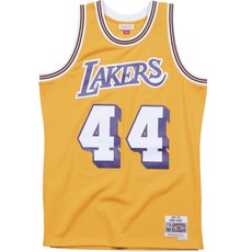米切爾和內斯洛杉磯湖人隊球迷版球衣傑里韋斯特籃球球衣