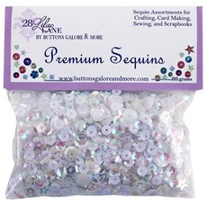 BuTTons GALORE&More 混合亮片裝飾品 20g, 1組, Marshmallow