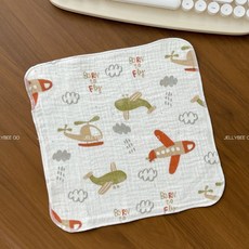 JELLYBEE OO 四層紗布嬰兒巾 可愛圖案寶寶洗臉巾 多功能口水巾