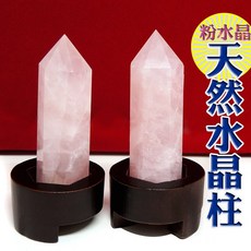 168開運坊 粉水晶柱 附孟宗竹底座 雙入組, 詳見包裝