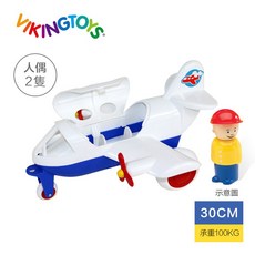 瑞典Viking toys維京玩具 Jumbo飛行1號機 30cm 飛機玩具 玩沙玩水, 詳見包裝, 白色、藍色, 1個