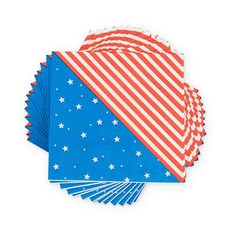 Cakewalk 星條旗雞尾酒設計餐巾紙, 1個, 紅+藍