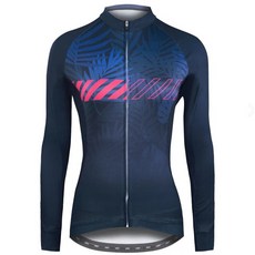 BAISKY百士奇夏季自行車衣女款薄款長車衣 野燁藍，長袖防曬透氣自行車上衣