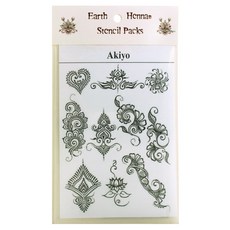 EARTH HENNA 模板包 akiyo, 1個, 黑色的