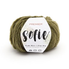 Premier Yarns Sophy 編織線, 85m, 橄欖綠, 1個