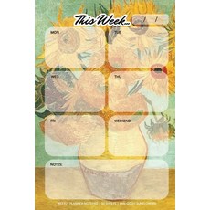 Weekly Planner Notepad: Van Gogh Sunflowers Daily Planning Pad for Organizing Tasks Goals Schedule 平裝版, Llama Bird Press, 英文