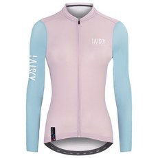 BAISKY百士奇 女款空力薄款長車衣 對比 藍 長袖自行車衣 輕薄透氣 撞色拼接, Pink, Blue