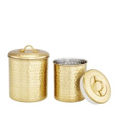 OLD DUTCH INTERNATIONAL 香檳色調錘紋收納盒 金色, 2件