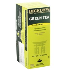 BIGELOW 橘子肉桂風味茶茶包 28入, 綠茶檸檬, 36克