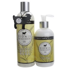 DIONIS 山羊奶沐浴露+乳木果油乳液 白茉莉香, 沐浴露 350ml + 乳液 250ml, 1組