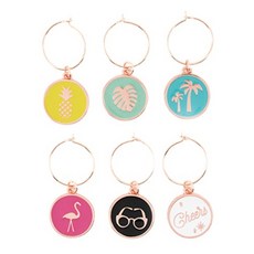 BLUSH 棕櫚泉酒飲料吊飾, 6件, 混色