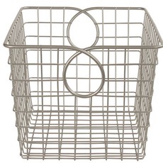 SPECTRUM 淚珠籃廚房儲物籃, 緞面鎳