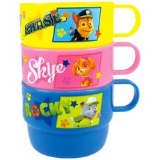 汪汪隊 立大功 3入 塑膠 兒童 水杯 (180ML), 黃色、粉紅色、藍色, 180ml