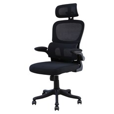 Akira 網背3D護腰人體工學辦公椅CH077 椅子 辦公椅 工作椅 電腦椅 彈力後仰 可收扶手 主管椅, 黑色
