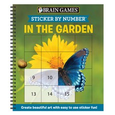 (英文圖書) Brain Games - Sticker by Number: In the Garden (Easy - Square Stickers): Create Beautiful Art... Spiral, Publications International,..., 英文, 螺旋裝
