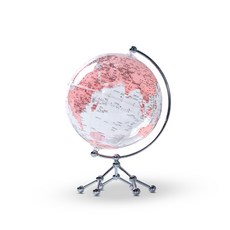 透明地球儀燈飾 觸控調光 壓克力材質 三角金屬支架 居家裝飾燈具, 1個