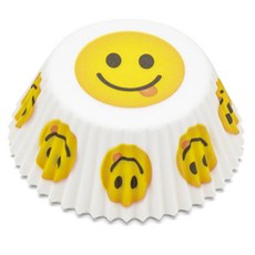 FOX RUN 吐舌表情符號烘焙杯 50入, 1個, 混合顏色