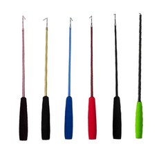 三節伸縮逗貓棒, 七彩響紙羽毛【替換頭】, 1個