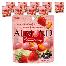 meiji 明治 杏仁可可球 草莓口味, 10個, 47g