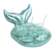 SUNNYLIFE 家庭用充氣戲水飲料架, 1個, 美人魚