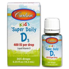 Carlson Super Daily維他命D3 400IU滴劑, 1瓶, 10.3ml