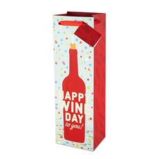 Revel Paper Happy Wine Day To You 紅酒袋 紅酒盒, 1個, 混合顏色