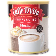 Caffe D'Vita 無麩質卡布奇諾摩卡風味速溶咖啡沖泡粉, 1個, 453.6g