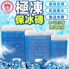 台灣製長效保冰磚，重複使用，免注水款，8-12小時持久保冰，極凍保冷，戶外野餐保冷必備, 1個