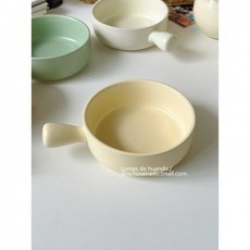 ins風 陶瓷 莫蘭迪色 烤盤 單柄碗 單把手 餐碗 飯碗 燕麥碗 麥片碗 早餐碗 烤 點心 甜點 馬卡龍, 莫蘭迪黃