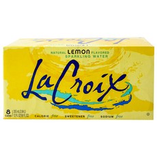 LaCroix 自然純淨蘇打水 檸檬口味, 8件, 355毫升