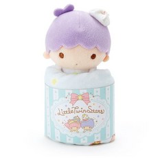 雙子星正版授權藍色娃娃毛巾方巾小手帕，可愛造型，親膚材質，寶寶清潔與安撫的最佳選擇, 藍色, 1個