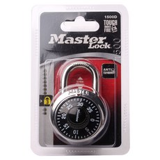 Master Lock 旋轉密碼掛鎖 1500D 黑色, 1個