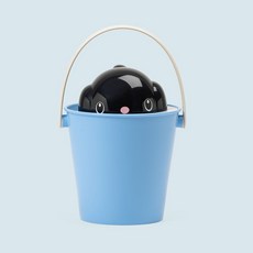 United Pets 小狗造型儲糧桶 黑狗藍桶 可愛寵物飼料儲存桶 防潮保鮮 狗糧桶, 1個, 2000L