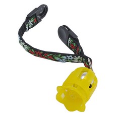 花朵形狀自行車鈴, 1個, 黃色的