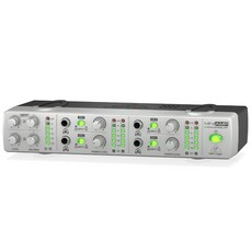 德國Behringer AMP800 四聲道立體聲耳機分配放大器，獨立音量控制，專業音訊設備, 詳見包裝, 銀色