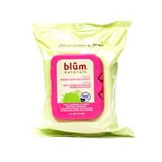 blum naturals 卸妝毛巾葡萄籽提取物, 30個