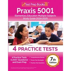 (英文圖書) Praxis 5001 Elementary Education Multiple Subjects Study Guide: 4 Practice Tests (1 000+ Ques... 平裝版, Test Prep Books, 英文