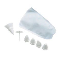 FOX RUN 擠花袋+擠花組 7入組, 1個, 白色的